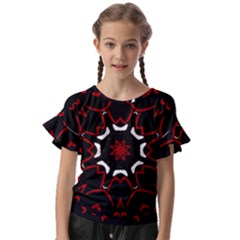 Red Shapes Mandala   Kids  Cut Out Flutter Sleeves