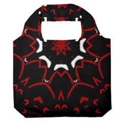 Red Shapes Mandala   Premium Foldable Grocery Recycle Bag