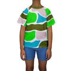 Geometric Bricks    Kids  Short Sleeve Swimwear