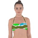 Geometric Bricks    Tie Back Bikini Top View1