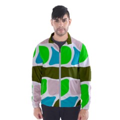 Geometric Bricks    Men s Windbreaker