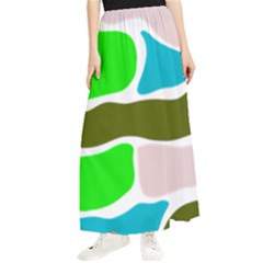 Geometric Bricks    Maxi Chiffon Skirt