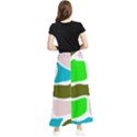 Geometric Bricks    Maxi Chiffon Skirt View2