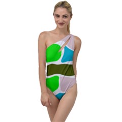 Geometric Bricks    To One Side Swimsuit