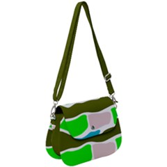 Geometric Bricks    Saddle Handbag