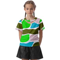 Geometric Bricks    Kids  Front Cut T-shirt