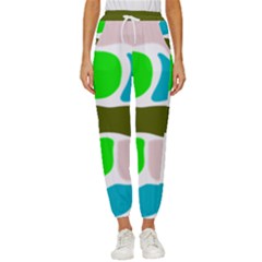 Geometric Bricks    Women s Cropped Drawstring Pants