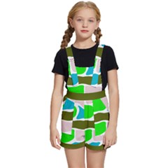 Geometric Bricks    Kids  Short Overalls