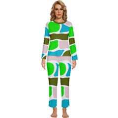 Geometric Bricks    Womens  Long Sleeve Lightweight Pajamas Set by ConteMonfrey