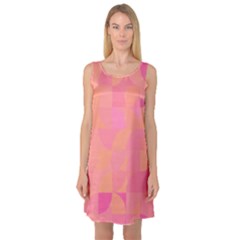 Geometric Pink Ocean  Sleeveless Satin Nightdress by ConteMonfrey