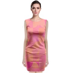 Geometric Pink Ocean  Classic Sleeveless Midi Dress by ConteMonfrey