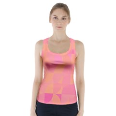 Geometric Pink Ocean  Racer Back Sports Top by ConteMonfrey