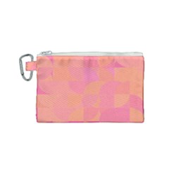 Geometric Pink Ocean  Canvas Cosmetic Bag (small) by ConteMonfrey