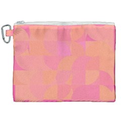 Geometric Pink Ocean  Canvas Cosmetic Bag (xxl)