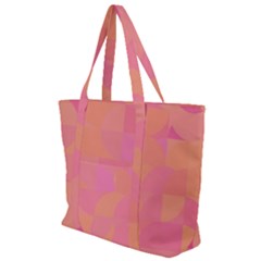 Geometric Pink Ocean  Zip Up Canvas Bag