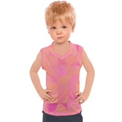 Geometric Pink Ocean  Kids  Sport Tank Top