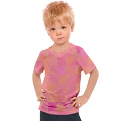 Geometric Pink Ocean  Kids  Sports T-shirt