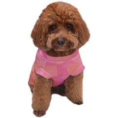 Geometric Pink Ocean  Dog T-shirt