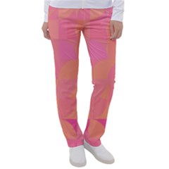 Geometric Pink Ocean  Women s Casual Pants