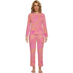 Geometric Pink Ocean  Womens  Long Sleeve Lightweight Pajamas Set by ConteMonfrey