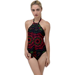 Purple, Blue And Pink Eyes Abstract Forms Geometric Go With The Flow One Piece Swimsuit by ConteMonfrey