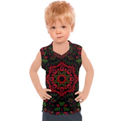 Purple, Blue And Pink Eyes Abstract Forms Geometric Kids  Sport Tank Top