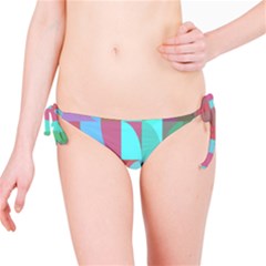 Geometric Ocean Purple Blue Pink Bikini Bottoms