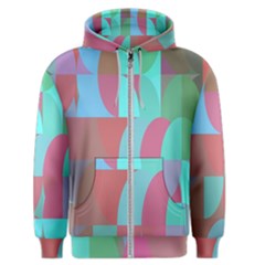 Geometric Ocean Purple Blue Pink Men s Zipper Hoodie