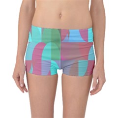 Geometric Ocean Purple Blue Pink Boyleg Bikini Bottoms