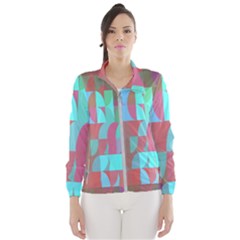 Geometric Ocean Purple Blue Pink Women s Windbreaker