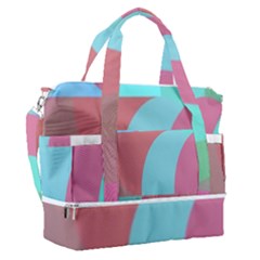 Geometric Ocean Purple Blue Pink Sports Shoulder Bag With Shoes Compartment