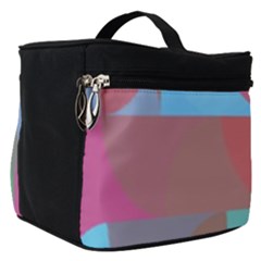 Geometric Ocean Purple Blue Pink Make Up Travel Bag (small)