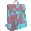 Geometric Ocean Purple Blue Pink Flap Top Backpack View2