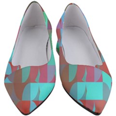 Geometric Ocean Purple Blue Pink Women s Block Heels 