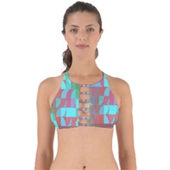 Geometric Ocean Purple Blue Pink Perfectly Cut Out Bikini Top