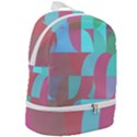 Geometric Ocean Purple Blue Pink Zip Bottom Backpack View2