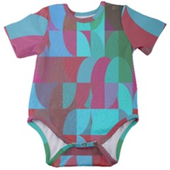 Geometric Ocean Purple Blue Pink Baby Short Sleeve Bodysuit