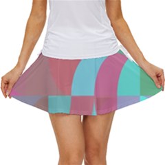 Geometric Ocean Purple Blue Pink Women s Skort