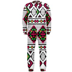 Ukrainian Folk Seamless Pattern Ethnic Ornament Border Element Traditional Onepiece Jumpsuit (men)