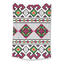 Ukrainian Folk Seamless Pattern Ethnic Ornament Border Element Traditional Large Tapestry