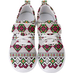 Ukrainian Folk Seamless Pattern Ethnic Ornament Border Element Traditional Men s Velcro Strap Shoes