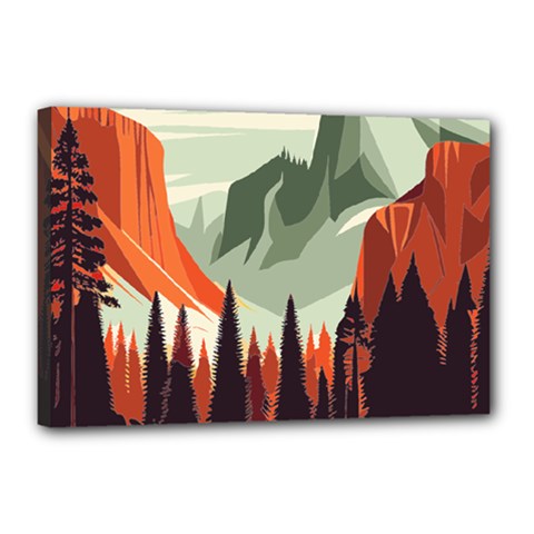 Mountains Canvas 18  X 12  (stretched)