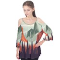 Mountains Flutter Sleeve T-Shirt View1