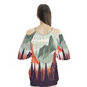 Mountains Flutter Sleeve T-Shirt View2