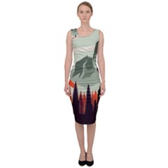 Mountains Sleeveless Pencil Dress