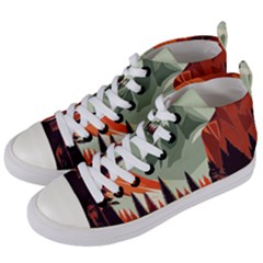 Mountains Women s Mid-top Canvas Sneakers