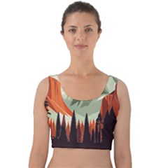 Mountains Velvet Crop Top