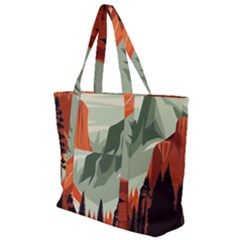 Mountains Zip Up Canvas Bag by Salmanaz77