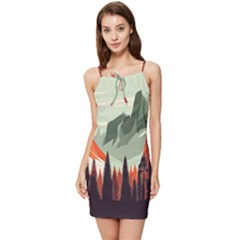 Mountains Summer Tie Front Dress