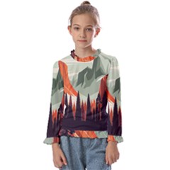 Mountains Kids  Frill Detail T-shirt